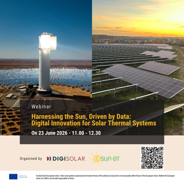 SUN-DT and DIGISOLAR Joint Webinar on Digital Innovation for Solar Thermal Systems
